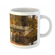 Old Bridge in Fall Forest Mug
