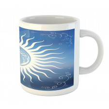 Crescent Moon Curlicues Mug