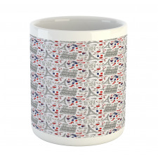 French Travel Pattern Mug