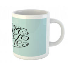 Peace Love Joy Lettering Mug