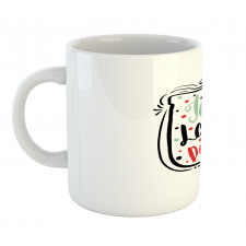 Abstract Christmas Sock Mug