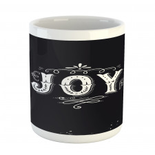 Retro Style Ornate Words Mug