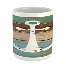 Grunge Marine Wooden Plank Mug