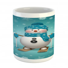 Skiing Snowflakes Fun Mug