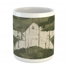 Grunge Star on Green Mug