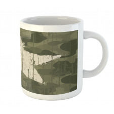 Grunge Star on Green Mug