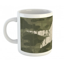 Grunge Star on Green Mug