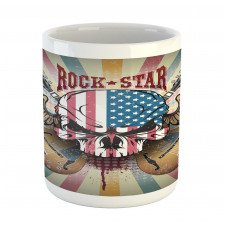 Angry Skull America Flag Mug