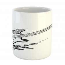 Rock Music Sketch Art Mug