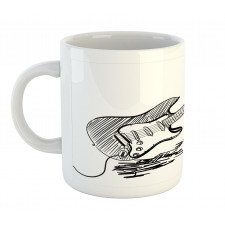 Rock Music Sketch Art Mug