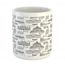 Monochrome Sketch Italy Mug