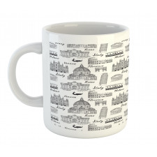 Monochrome Sketch Italy Mug