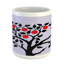 Black Tree Ripe Fruit Art Mug