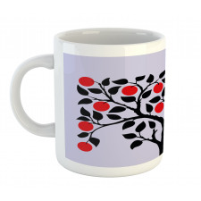 Black Tree Ripe Fruit Art Mug