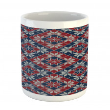 Tartan Geometric Floral Mug