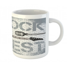 Guitar on Brick Wall Mug