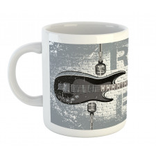 Guitar on Brick Wall Mug