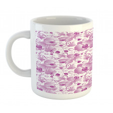 Ornate Floral Curly Leaf Mug