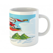 Jump on Snowboard Pines Mug