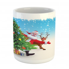 Xmas Reindeer Presents Mug