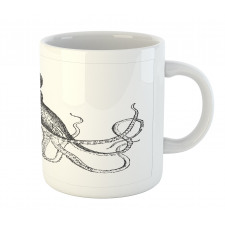 Aquatic Animal Sketch Mug