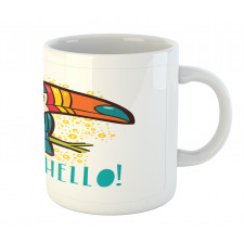 Toucan Bird with Hibiscus Mug