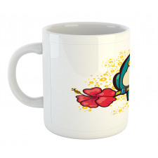 Toucan Bird with Hibiscus Mug