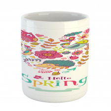 Doodle Springtime Heart Mug