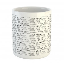 Transportation Sketch Art Mug