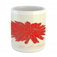 Retro Single Flower Mug