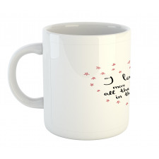 Stars Heart Shape Mug