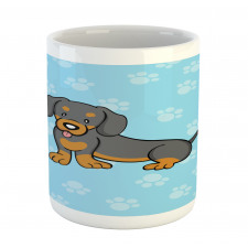 Happy Puppy Cartoon Mug