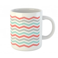 Cute Artful Pastel Zigzags Mug