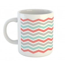 Cute Artful Pastel Zigzags Mug