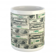 Bills with Ben Franklin Mug