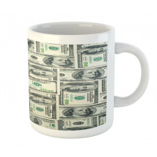 Bills with Ben Franklin Mug