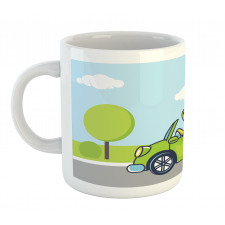 Puppy on the Road Mug