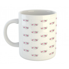 Kitty Faces Pink Hearts Mug