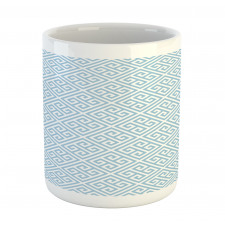 Pale Blue Maze Tile Mug