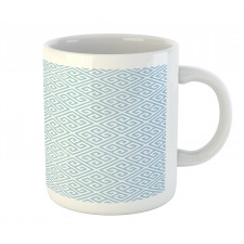 Pale Blue Maze Tile Mug