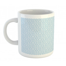 Pale Blue Maze Tile Mug