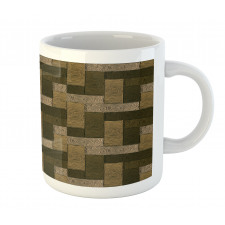 Wooden Parquet Motif Mug