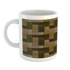 Wooden Parquet Motif Mug