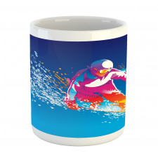 Colorful Snowboarding Man Mug