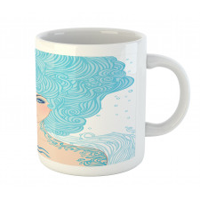 Blue Woman Mug