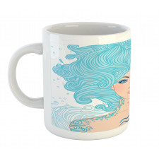 Blue Woman Mug