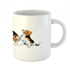 4 Beagle Hounds Play Mug