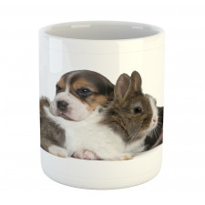 Rabbit Puppy Pet Friends Mug