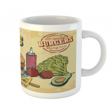 Burger Ingredients Mug