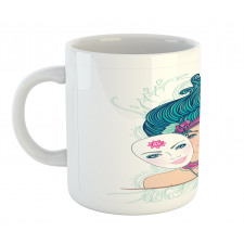 Young Lady Mask Mug